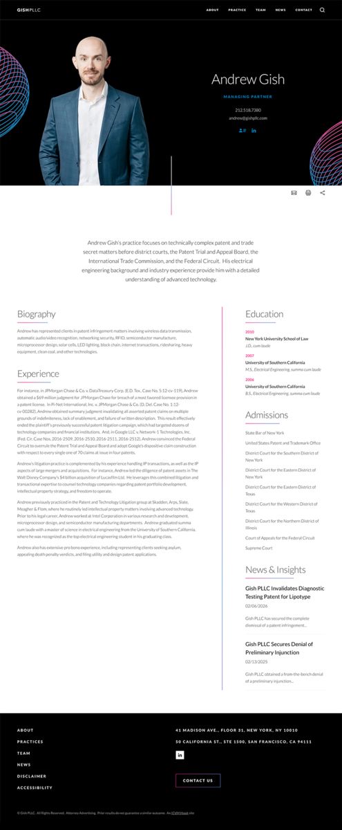 Image of Gish attorney bio