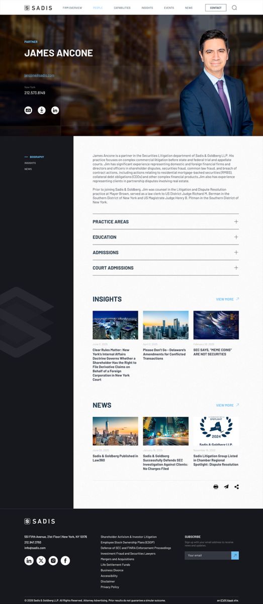 Image of Sadis & Goldberg attorney bio