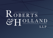 Roberts & Holland LLP Firm Website Thumbnail